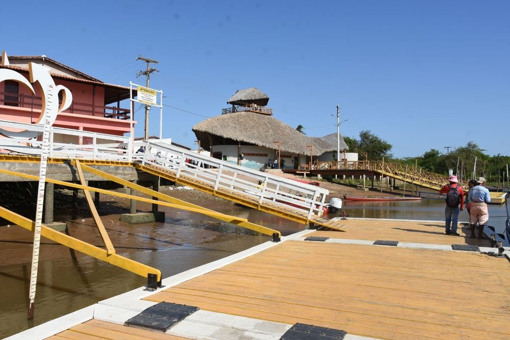 Título: Rafael Fonteles inaugura revitalização do Porto dos Tatus em Ilha Grande e fiscaliza obras do Porto de Luís Correia