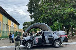 Polícia Militar monta Posto de Comando e reforça policiamento ostensivo no bairro Mocambinho (Foto: Divulgação)