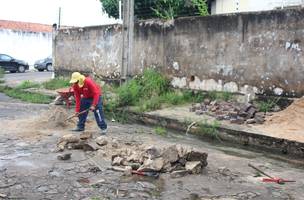 SAAD Sul realiza reparo de pavimento no bairro São Pedro (Foto: Divulgação)