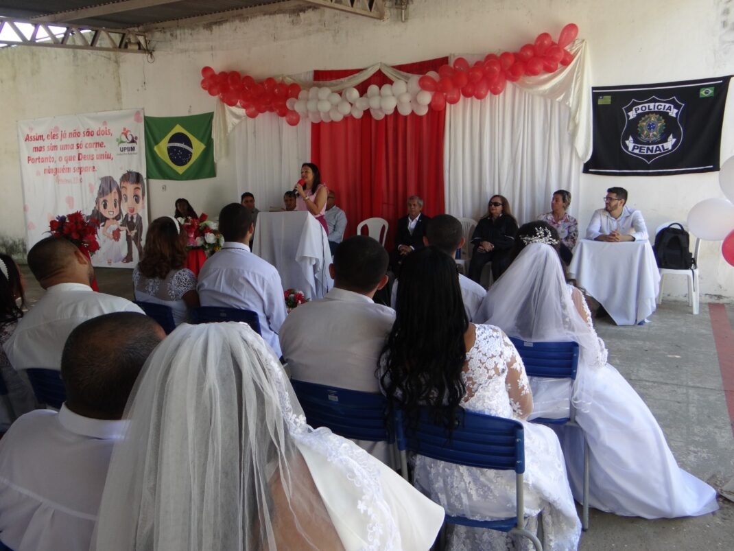 Penitenciária Irmão Guido realiza casamento comunitário para internos da unidade