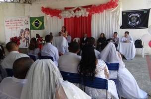 Penitenciária Irmão Guido realiza casamento comunitário para internos da unidade (Foto: Divulgação)