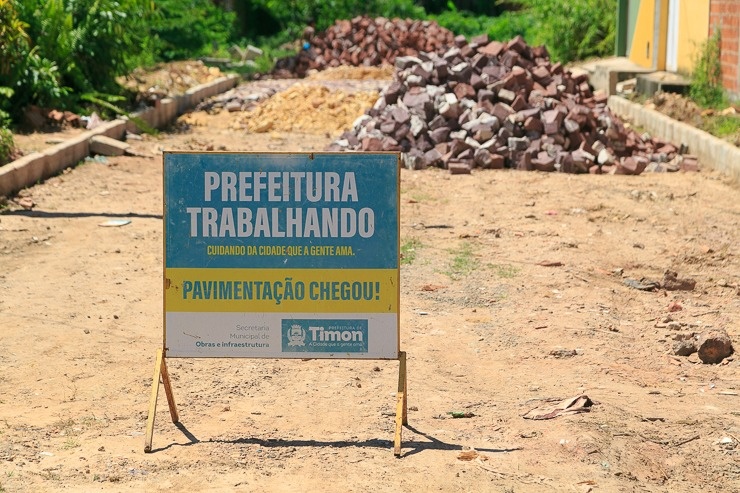 Prefeitura de Timon investe em calçamento no Parque São Francisco