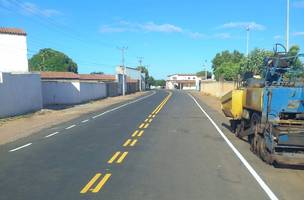 Anel viário de Anísio de Abreu é pavimentado pela Seinfra (Foto: Divulgação)