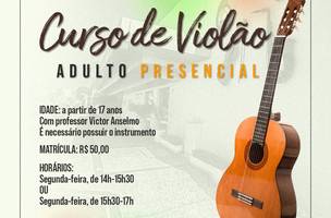 Aulas de violão no Palácio da Música (Foto: Divulgação)