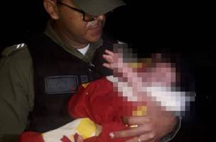 Polícia encontra bebê em matagal no Piauí; mãe foi baleada (Foto: Divulgação)