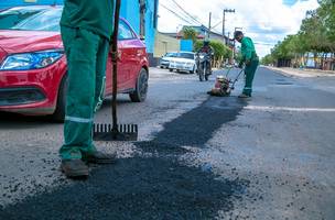 Prefeitura de Timon faz operação tapa-buraco e avança com obra de recapeamento (Foto: Divulgação)