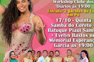 Piauí Samba no Pé 2 traz a rainha da bateria da Mangueira a Teresina (Foto: Divulgação)