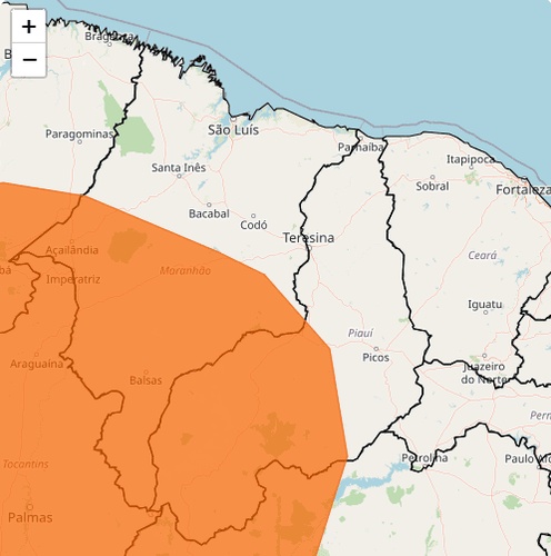 Os alertas são para as regiões centro-norte, sudoeste e sudeste piauiense.