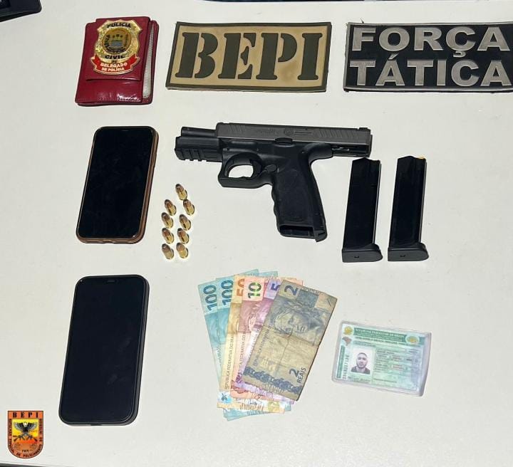 Membro de facção é preso com arma e drogas no interior do Piauí