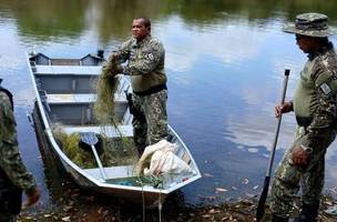 Operação Piracema apreende cerca de dois mil metros de rede de pesca no Piauí (Foto: Divulgação)