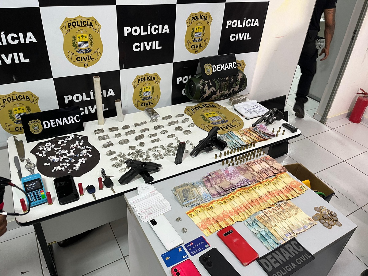 Polícia apreende armas, munições e drogas durante operação em Teresina e Altos