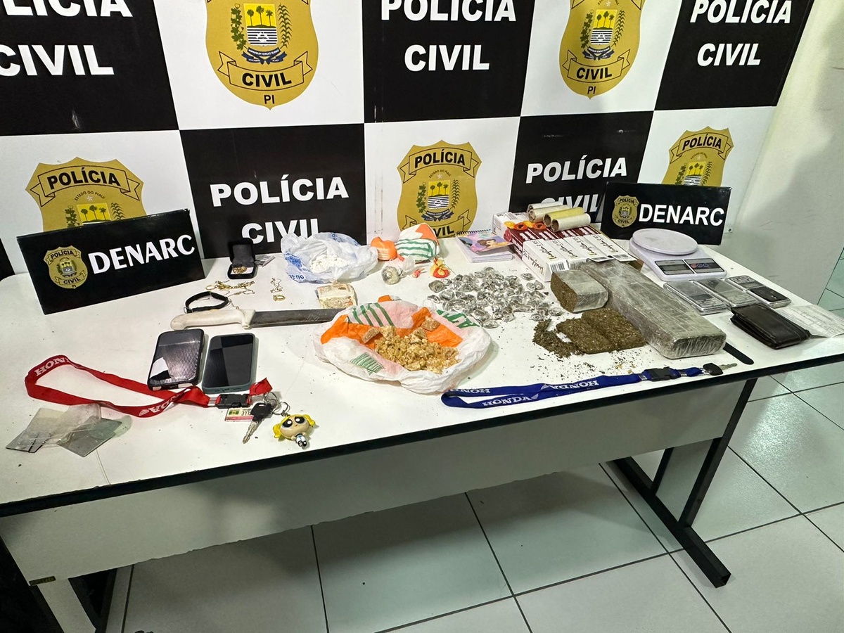 Polícia Civil prende duas pessoas por tráfico de drogas em Teresina