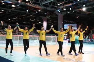 Seleção masculina de goalball garante medalha de bronze em Paris (Foto: Alexandre Scheneider/CPB)