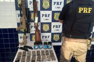 PRF apreende armas de fogo e mais de 1.500 munições na cidade de Floriano (PI) (Foto: Divulgação)