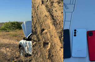 PM resgata vítimas de assalto que foram amarradas e mantidas em cativeiro (Foto: Divulgação)