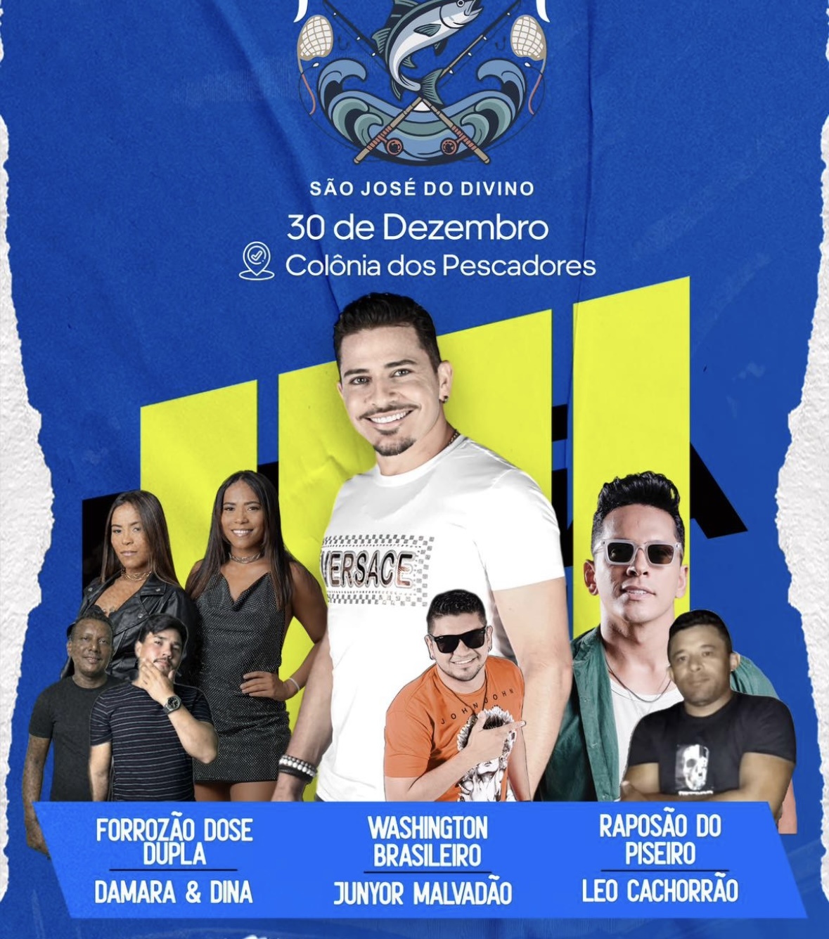 Com entrada gratuita, 12ª Festa do Pescador ocorre dia 30 em São José do Divino