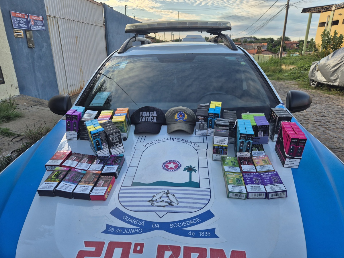 PM apreende carga de cigarros eletrônicos contrabandeados em Paulistana