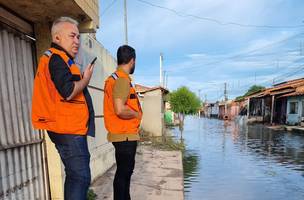 Defesa Civil envia força-tarefa para bairros afetados pelas chuvas em Parnaíba (Foto: Divulgação)