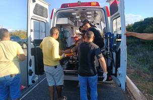 Dois homens ficam feridos após sofrerem acidente na BR-135, Piauí (Foto: Divulgação)