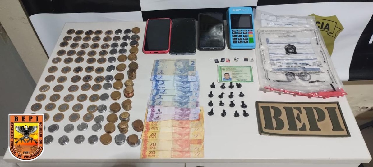 Polícia Militar prende suspeito de tráfico de drogas no “Bar Fecha Nunca”
