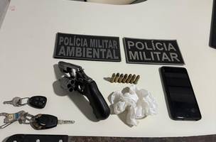 Polícia Militar prende homem com revólver e munições em bar no interior do Piauí (Foto: Divulgação)