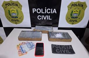 Casal é preso com 2,5 kg de pasta base de cocaína em operação conjunta em Picos (Foto: Divulgação)