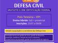 Piauí será polo no Nordeste para oferta do 1º Curso Técnico em Defesa Civil