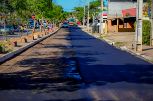 Com obras aceleradas, Avenida do Hospital ganha novo asfalto (Foto: Divulgação)
