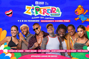 Zé Pereira 2026 acontece nos dias 7 e 8 de fevereiro com grandes atrações nacionais