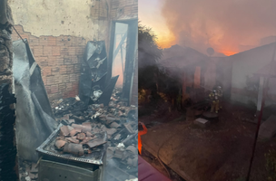 Incêndio destrói casa no interior do Piauí; família perdeu até documentos (Foto: Divulgação)