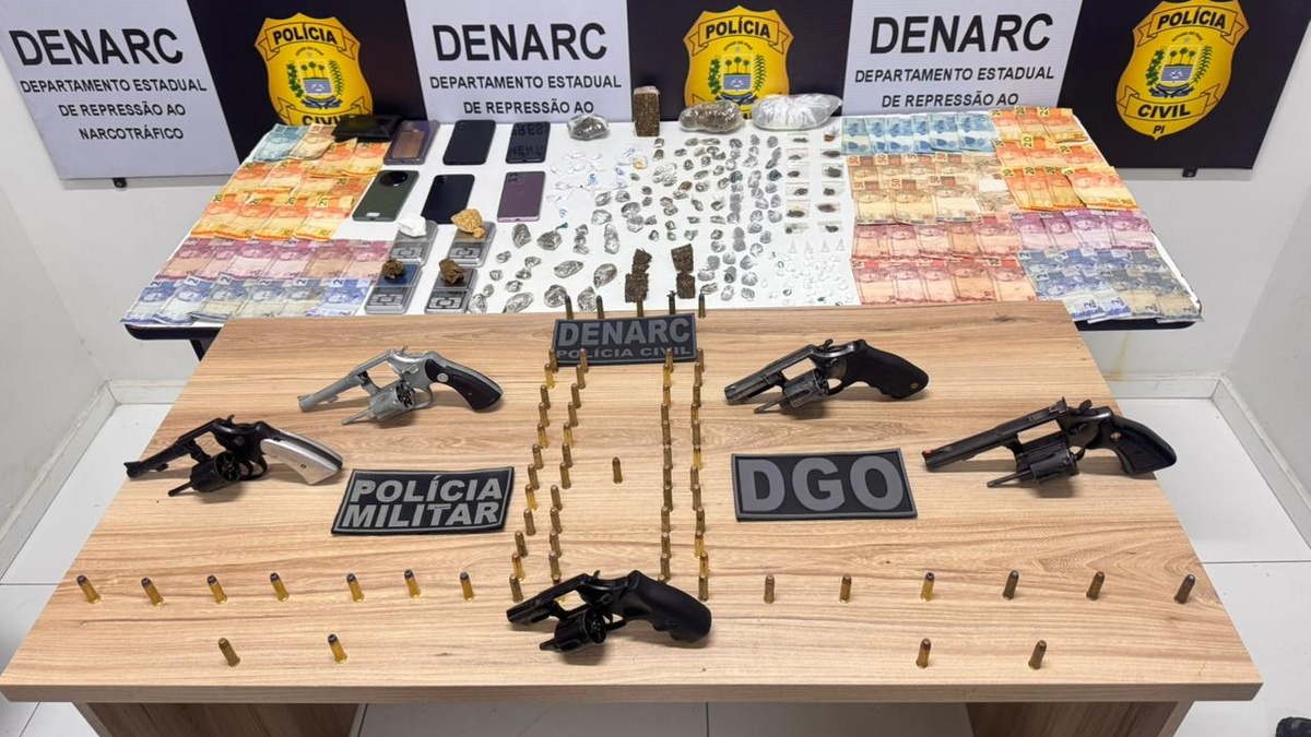 Polícia cumpre 45 ordens judiciais e apreende armas e drogas em Teresina