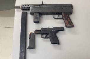 Homem é preso com submetralhadora após ameaçar vizinhos no Piauí (Foto: Divulgação)