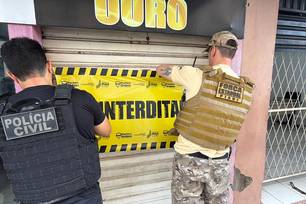 Operação Ouro Sujo interdita novamente loja suspeita de receptação de ouro (Foto: Divulgação)