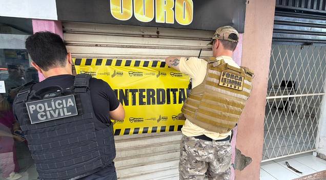 Operação Ouro Sujo interdita novamente loja suspeita de receptação de ouro