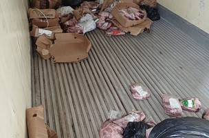 Adapi e PRF apreendem carga de carne vencida e sem refrigeração no Piauí (Foto: Divulgação)