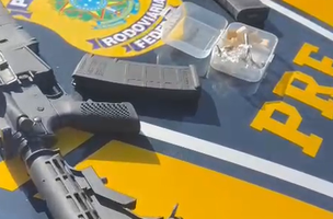 Homem é preso com três fuzis durante fiscalização na BR-316 em Picos (Foto: Divulgação)