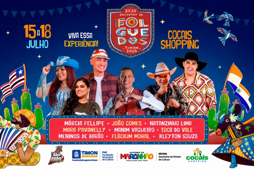 XXXII Encontro de Folguedos de Timon contará com grandes atrações musicais; veja