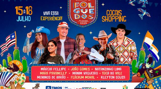 XXXII Encontro de Folguedos de Timon contará com grandes atrações musicais; veja