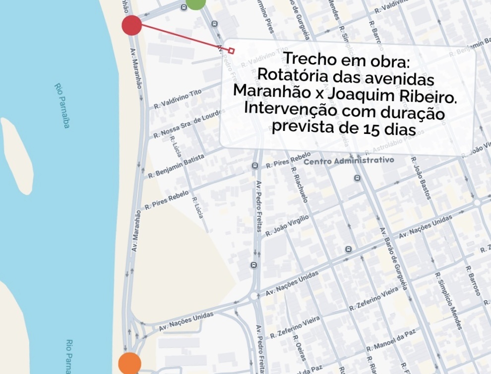 Após novo semáforo, STRANS inicia transformação de rotatória na Av. Maranhão
