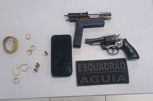 Dupla é presa após perseguição policial em Timon; armas e joias apreendidas (Foto: Divulgação)