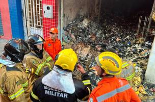 Incêndio de grande proporção atinge supermercado no PI; bombeiros são acionados (Foto: Divulgação)
