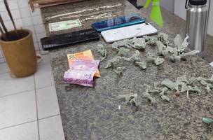 PM prende suspeito e apreende entorpecentes em Ilha Grande do Piauí (Foto: Divulgação)