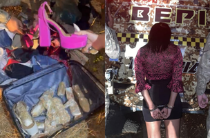 BEPI prende amazonense com 10kg de crack em calçados dentro de ônibus no Piauí (Foto: Divulgação)