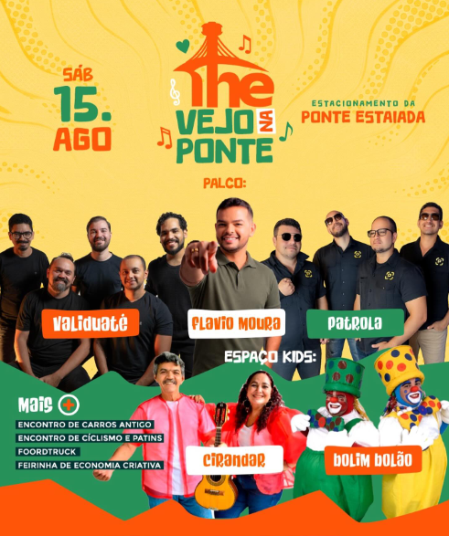 Projeto “The Vejo na Ponte” está de volta neste sábado na Ponte Estaiada