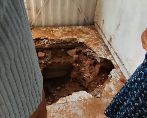 Casa com risco de desabamento é interditada pela Defesa Civil em Teresina