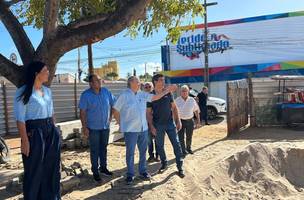 Sílvio Mendes vistoria obras na Praça do Fripisa e anuncia entrega para dezembro (Foto: Divulgação)